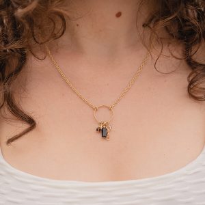 Halskette Onyx Bergkristall Rauchquarz
