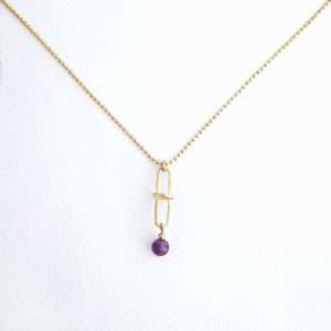 Halskette Amethyst gold