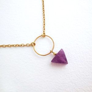 Halskette Amethyst Dreieck