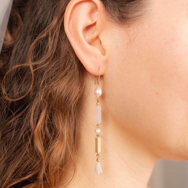 Braut Ohrringe asymmetrisch